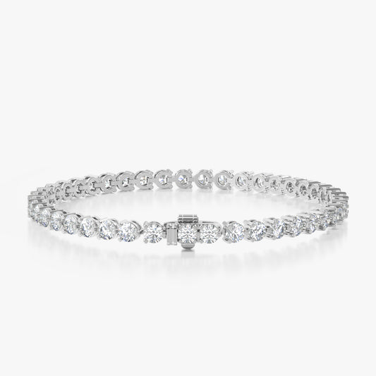 14K 3 Prong Tennis Bracelet