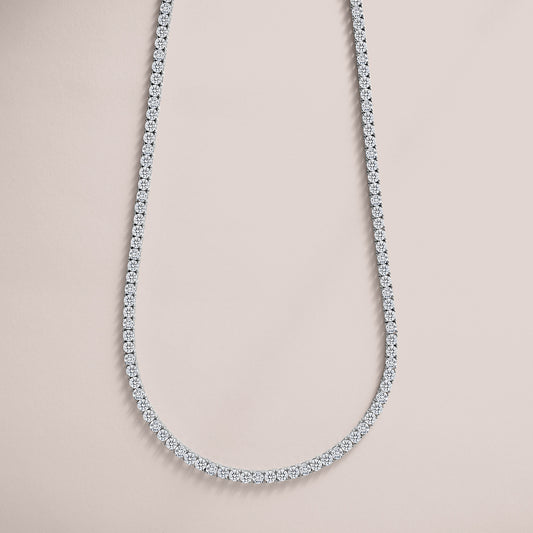 14K 4 Prong Tennis Necklace