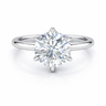 14K 6 Prong Round Tulip Solitaire Size 7.