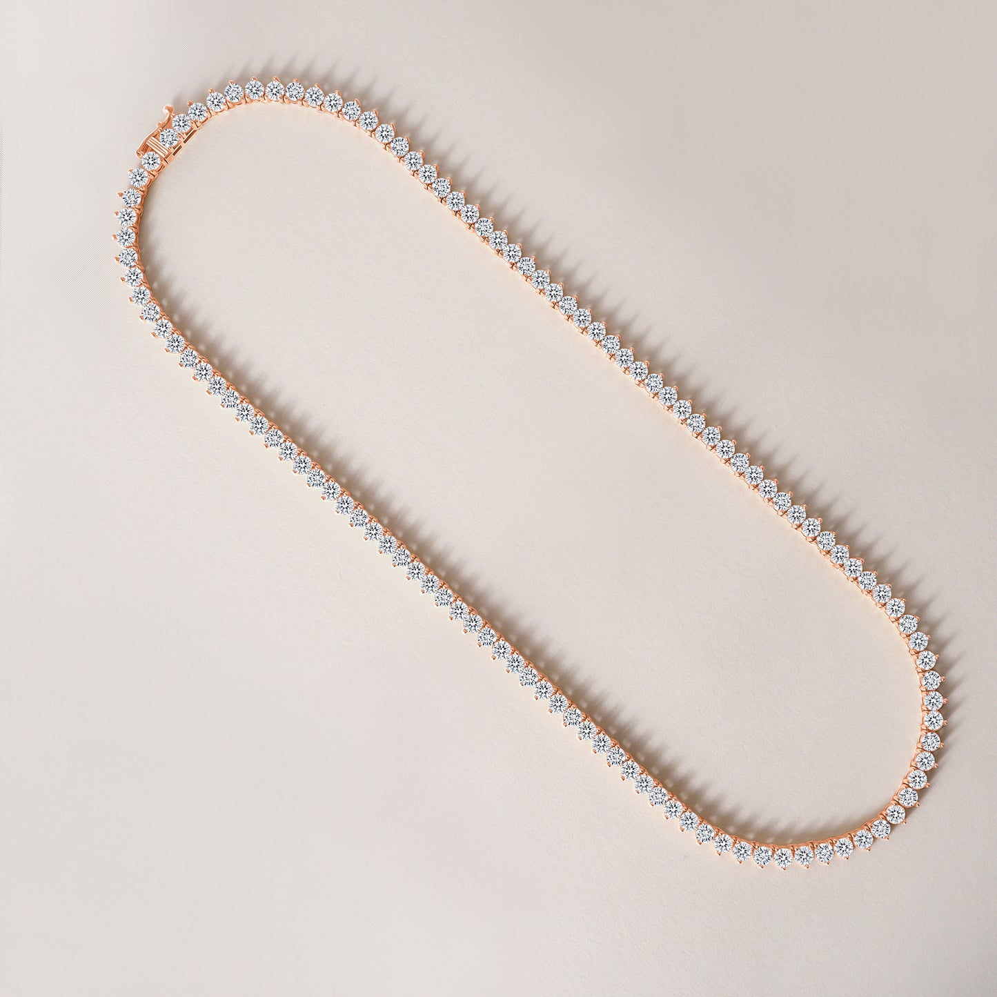 14K 3 Prong Tennis Necklace