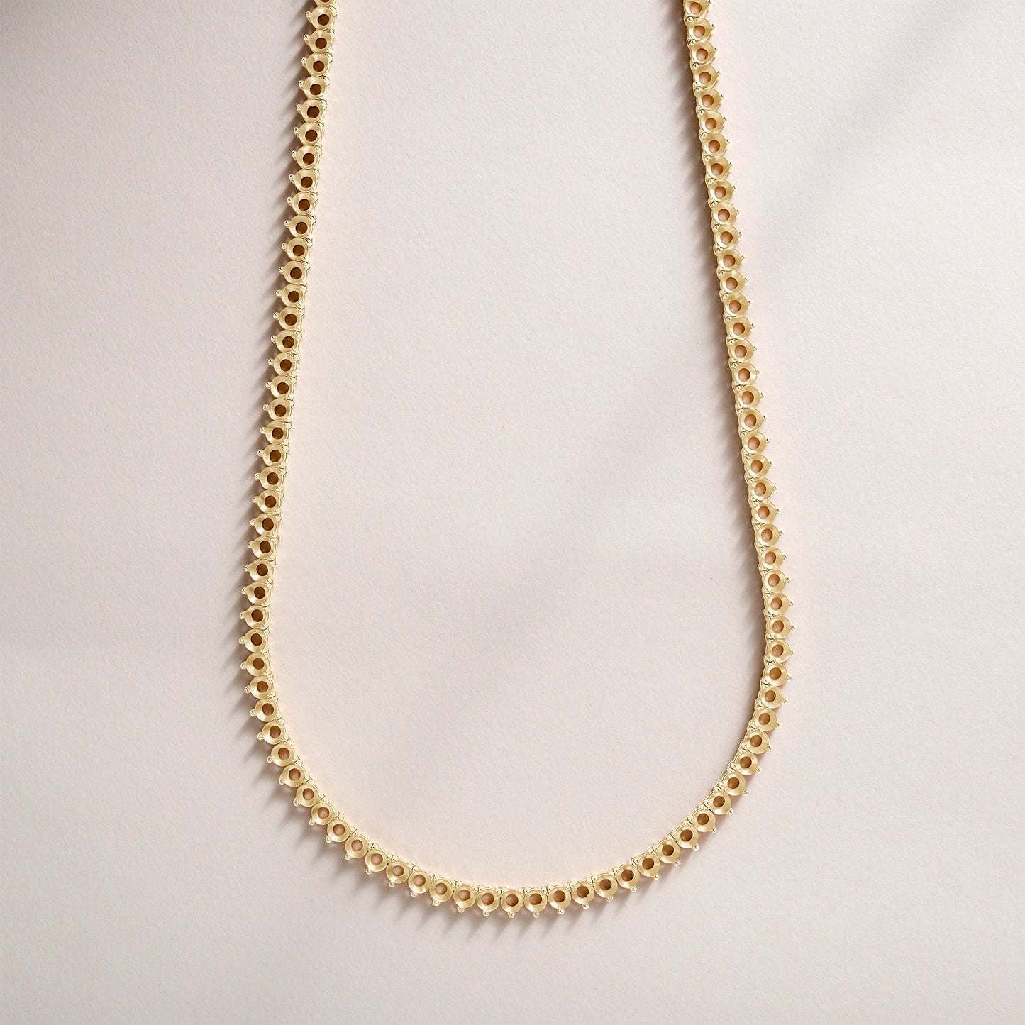 14K 3 Prong Tennis Necklace