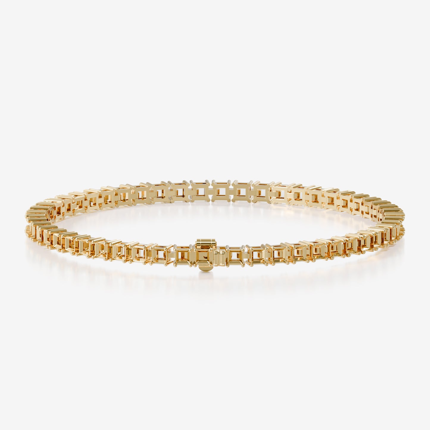14K Princess Tennis Bracelet