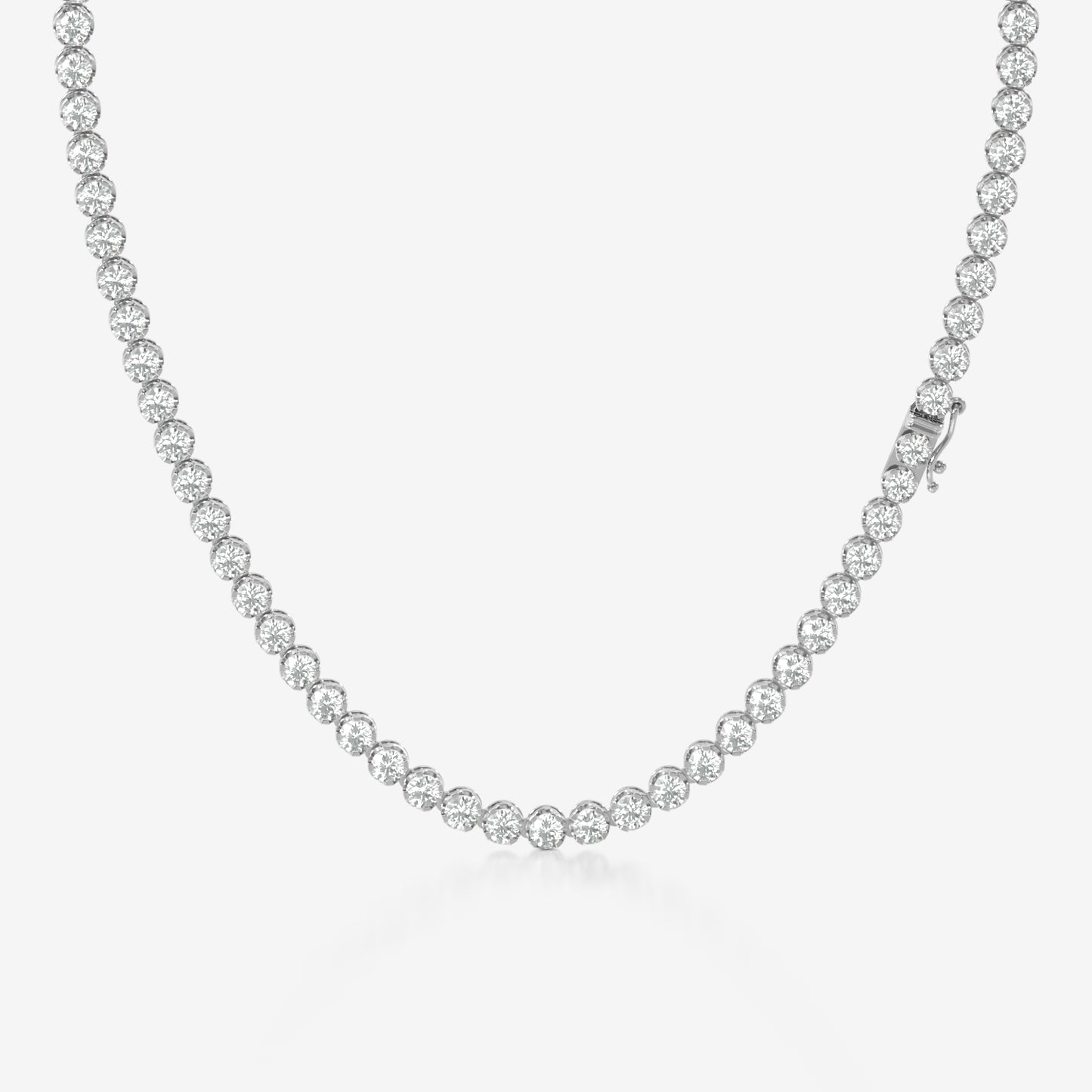 14K Illusion Tennis Necklace