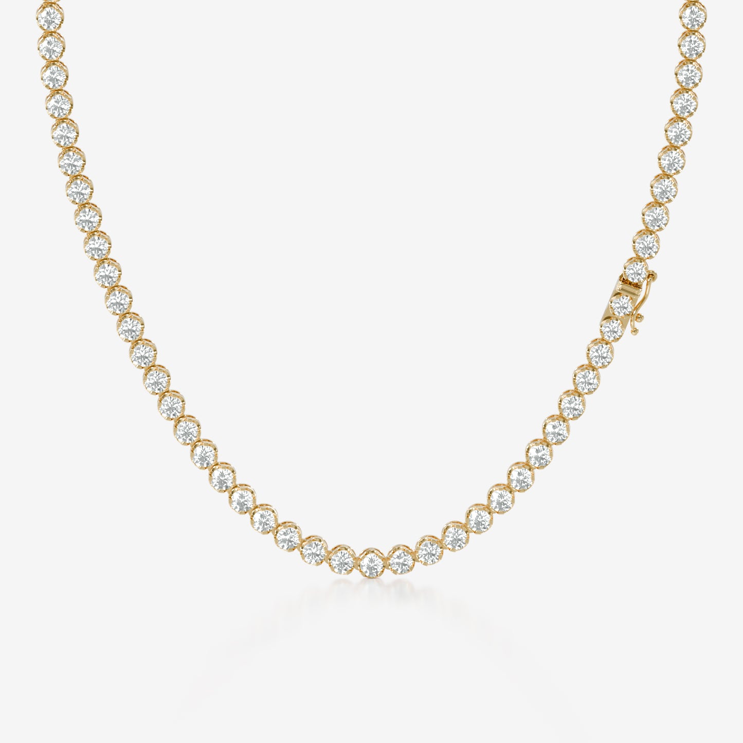 14K Illusion Tennis Necklace