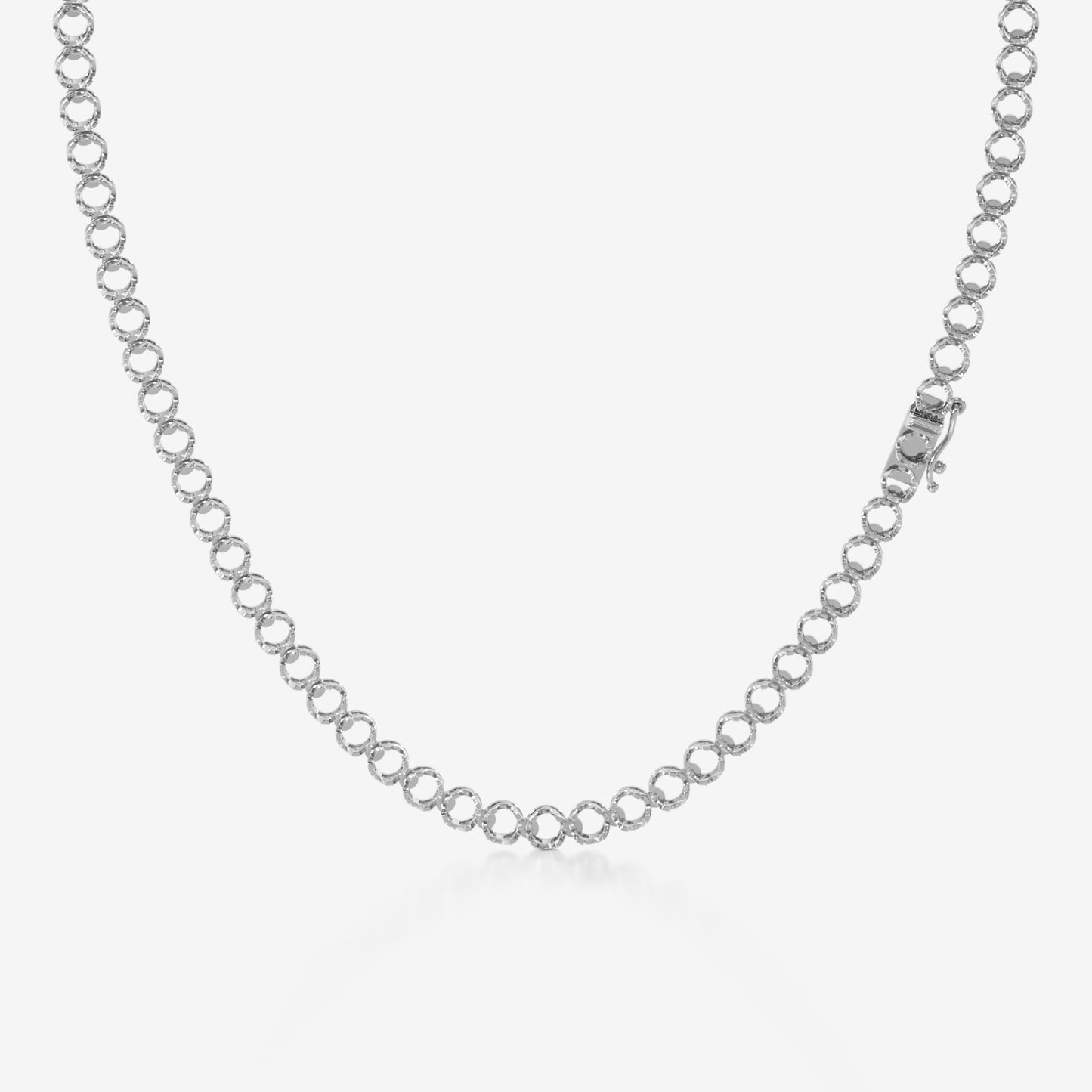 14K Illusion Tennis Necklace