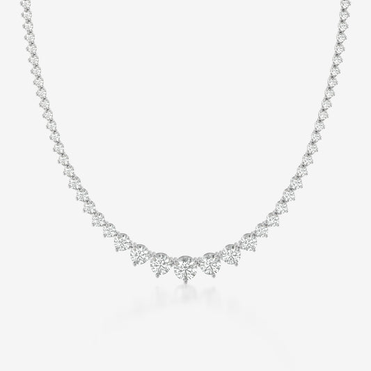 14K Graduated Tennis Necklace