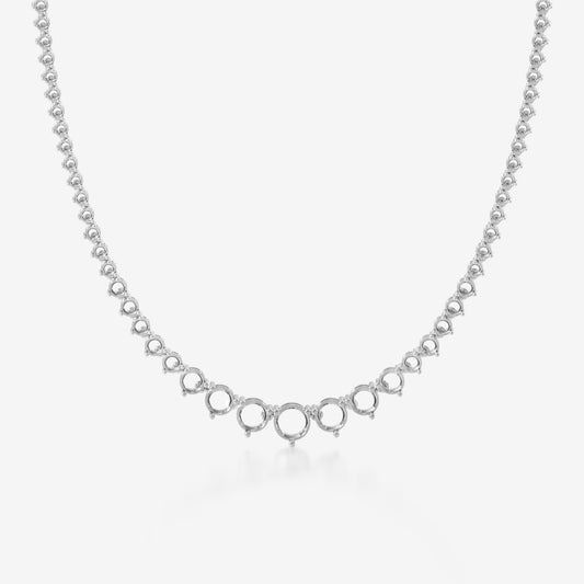 14K Graduated Tennis Necklace