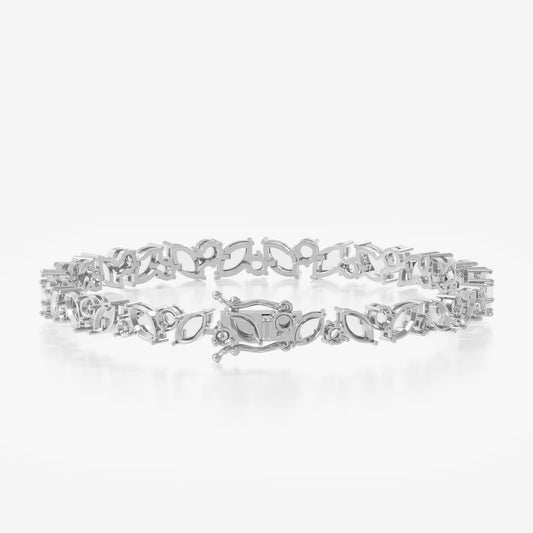 14K Marquise Round Tennis Bracelet