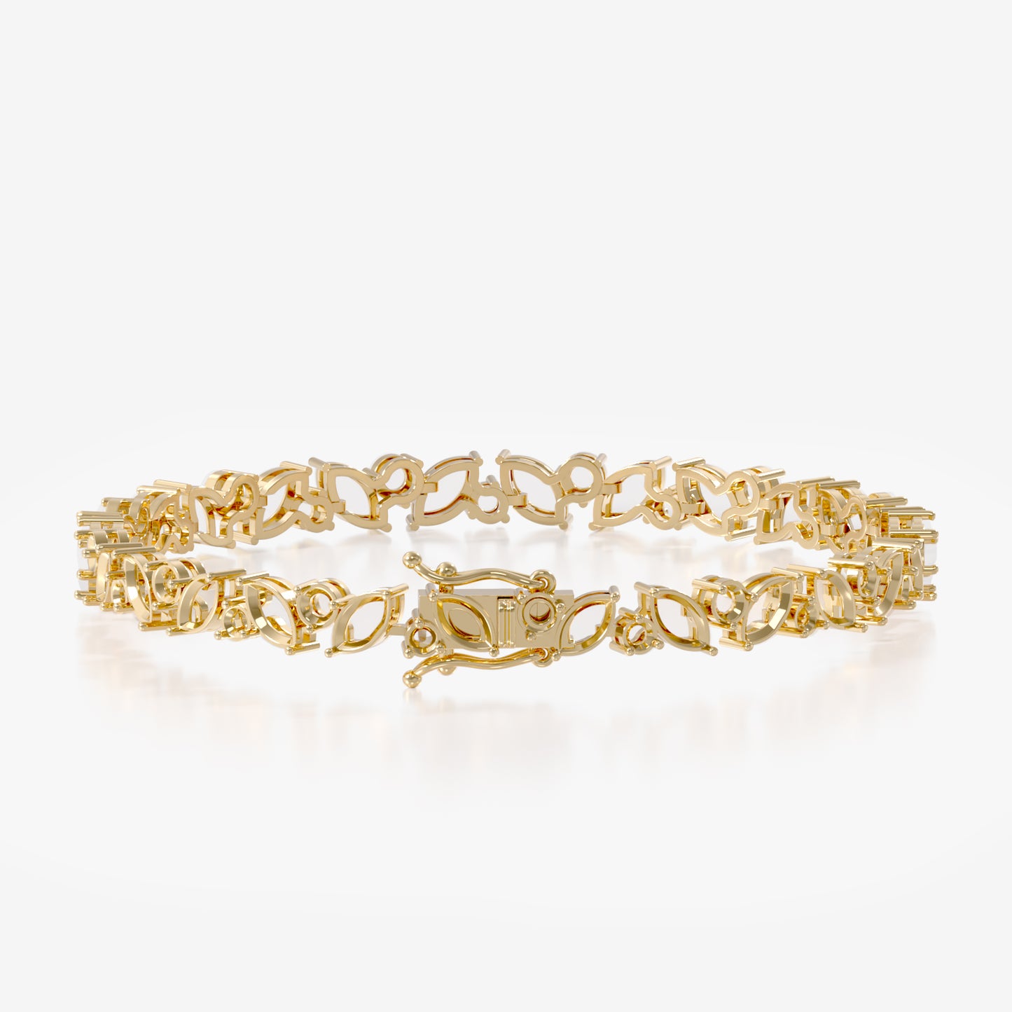 14K Marquise Round Tennis Bracelet