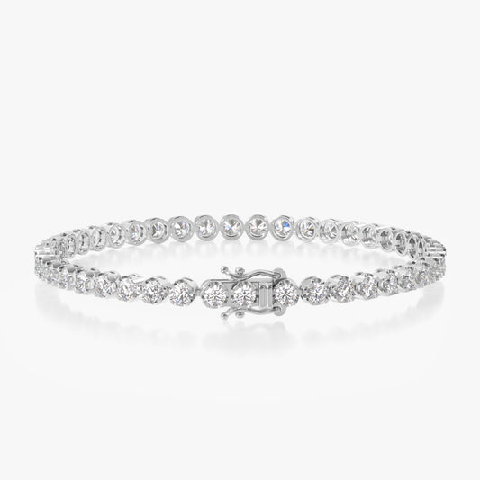 14K Ultra Light Illusion Tennis Bracelet