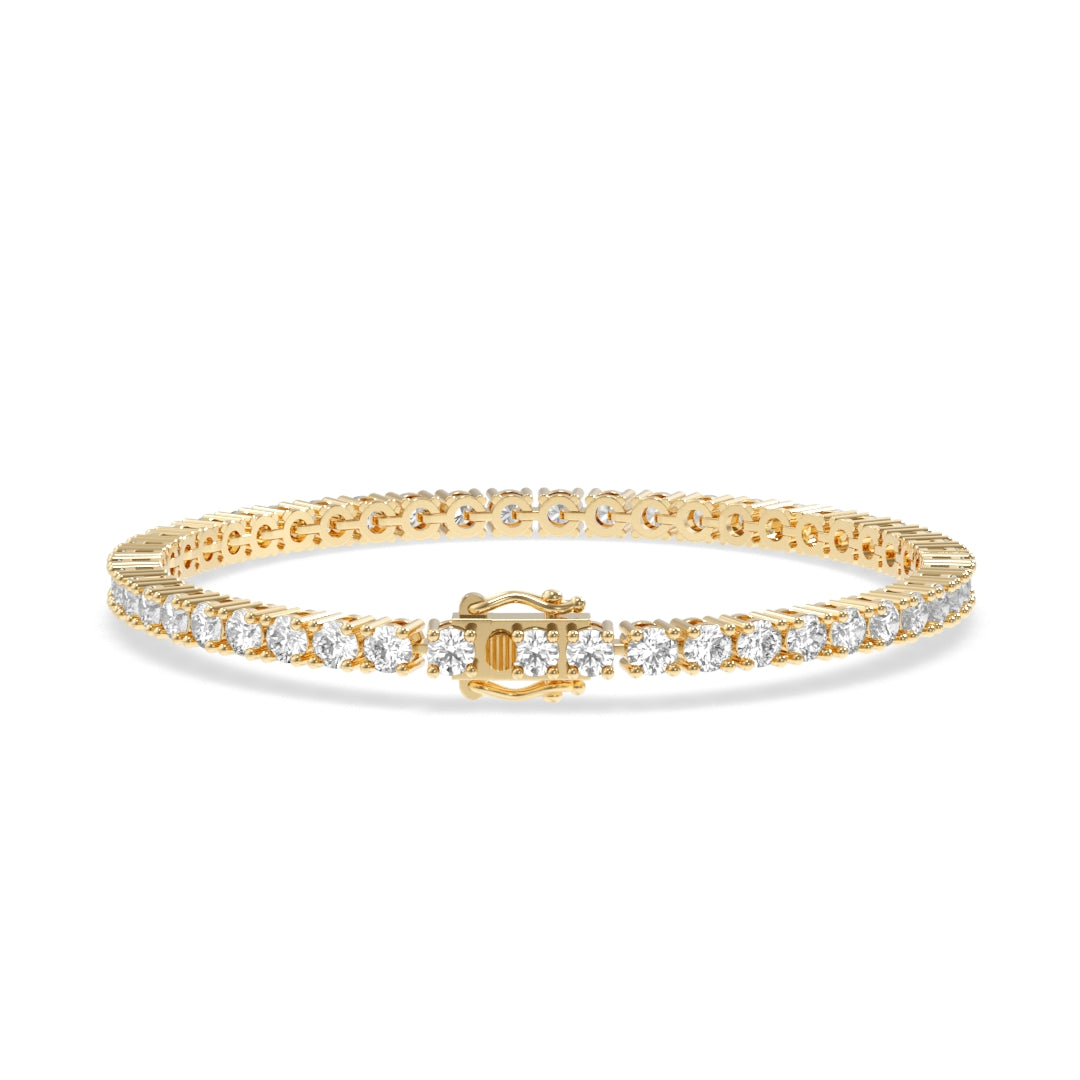 14K 4 Prong Tennis Bracelet