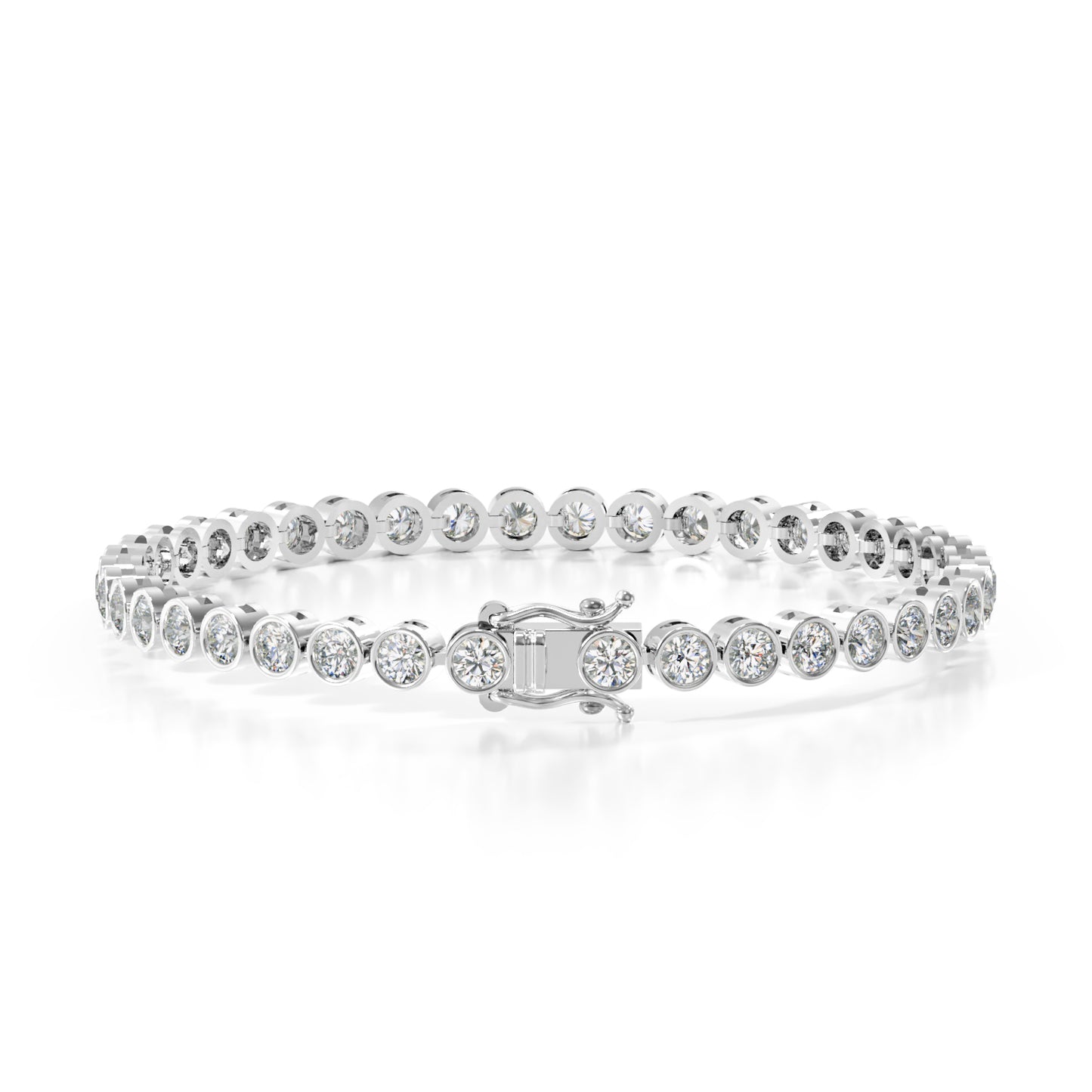 14K Bezel Tennis Bracelet