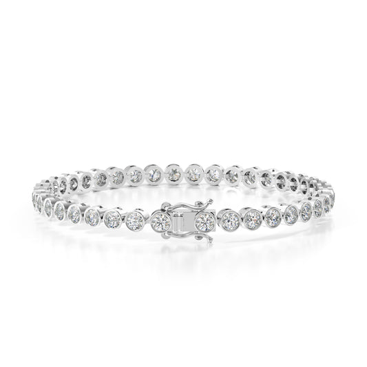 14K Bezel Tennis Bracelet