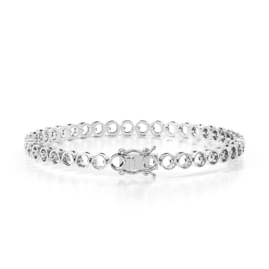 14K Bezel Tennis Bracelet