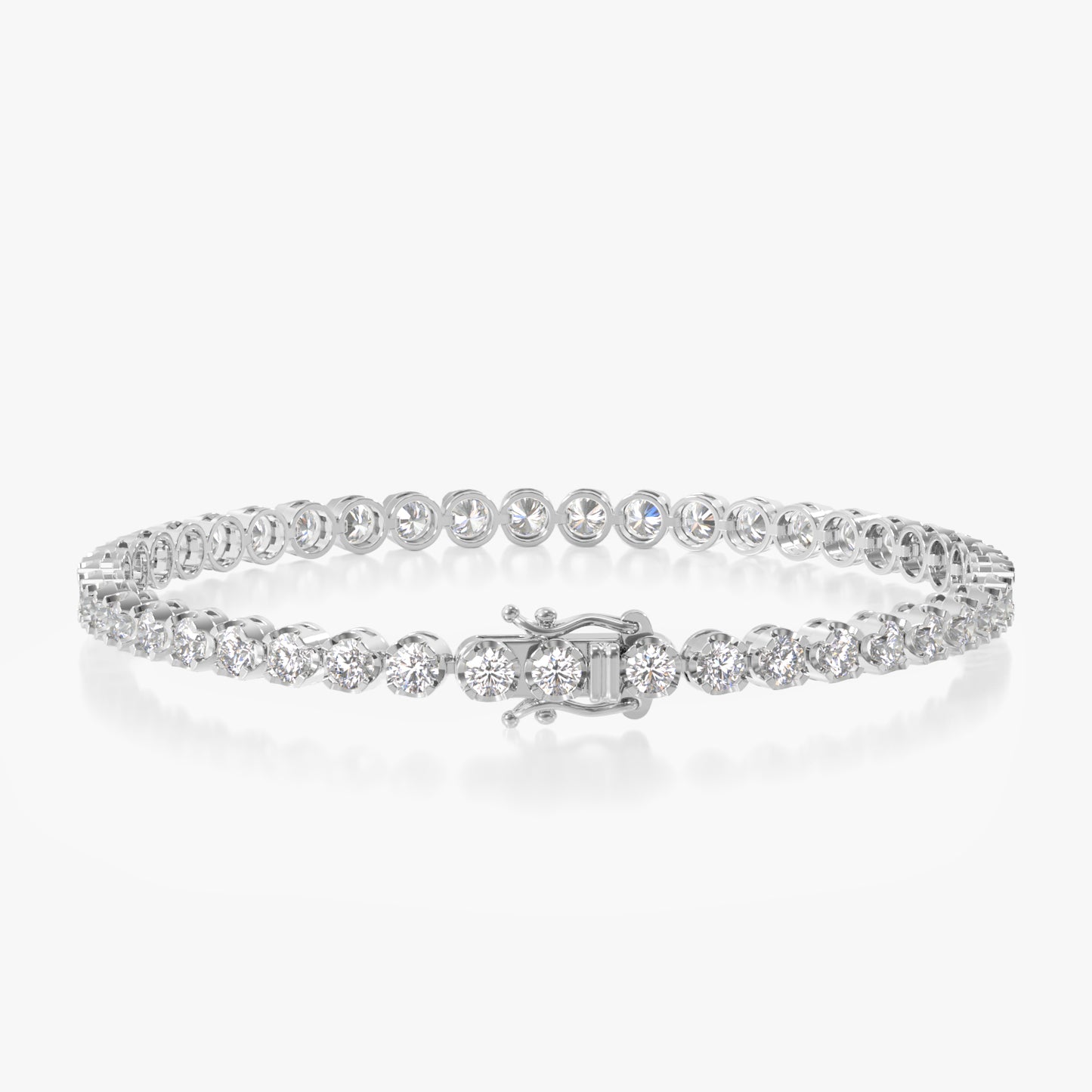 14K Illusion Tennis Bracelet