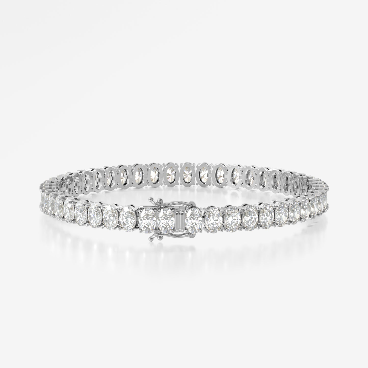 14K Oval Tennis Bracelet