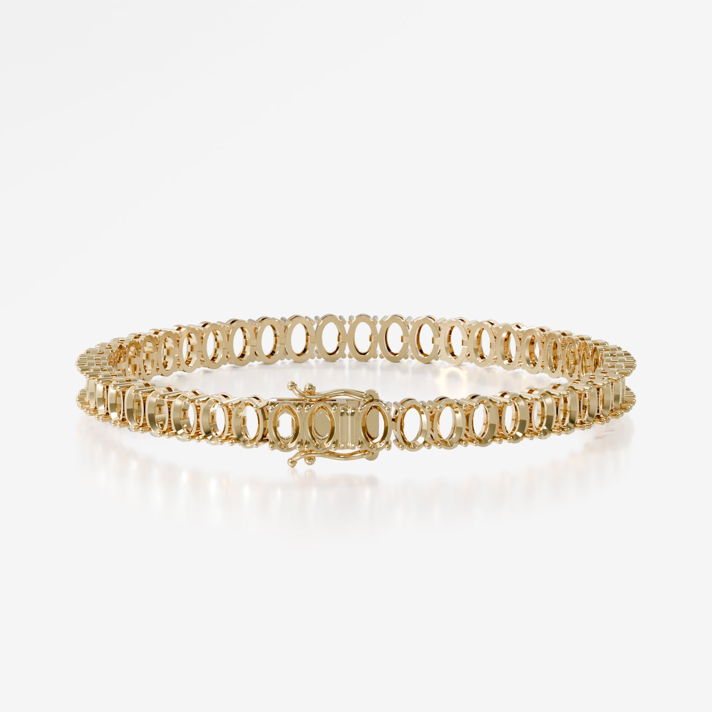 14K Oval Tennis Bracelet