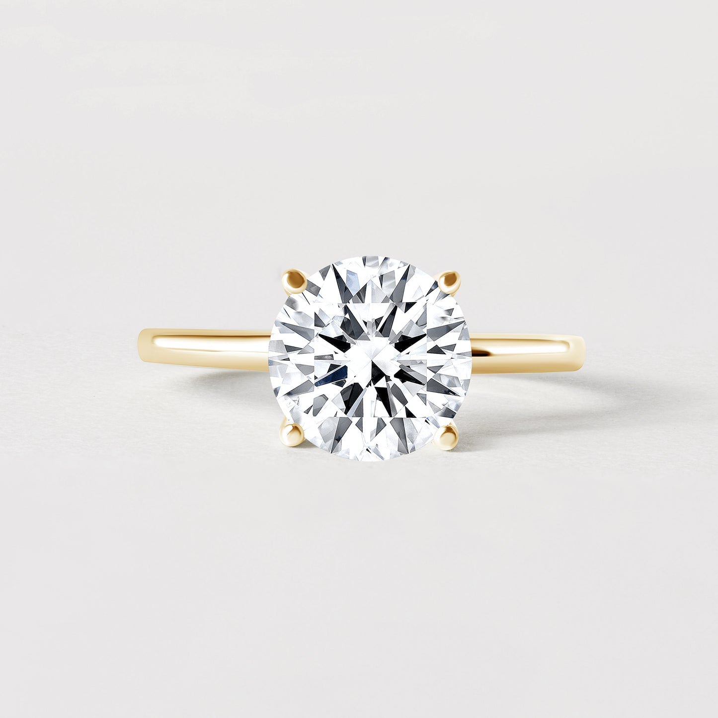 14K Classic Round Solitaire Size 6.