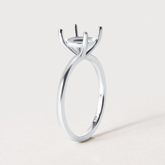 14K Flat Edge Round Solitaire Size 6.5