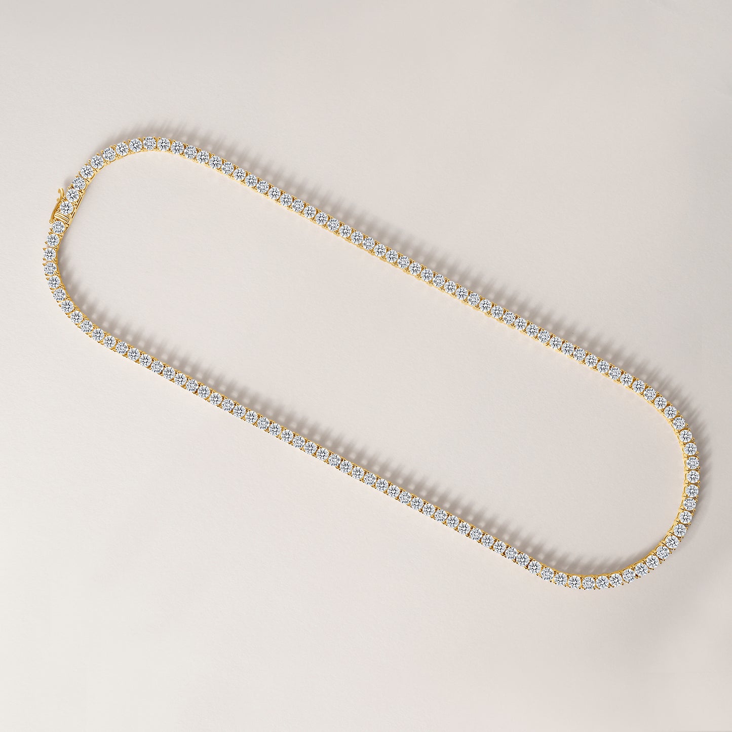 14K 4 Prong Lightweight Tennis Necklace