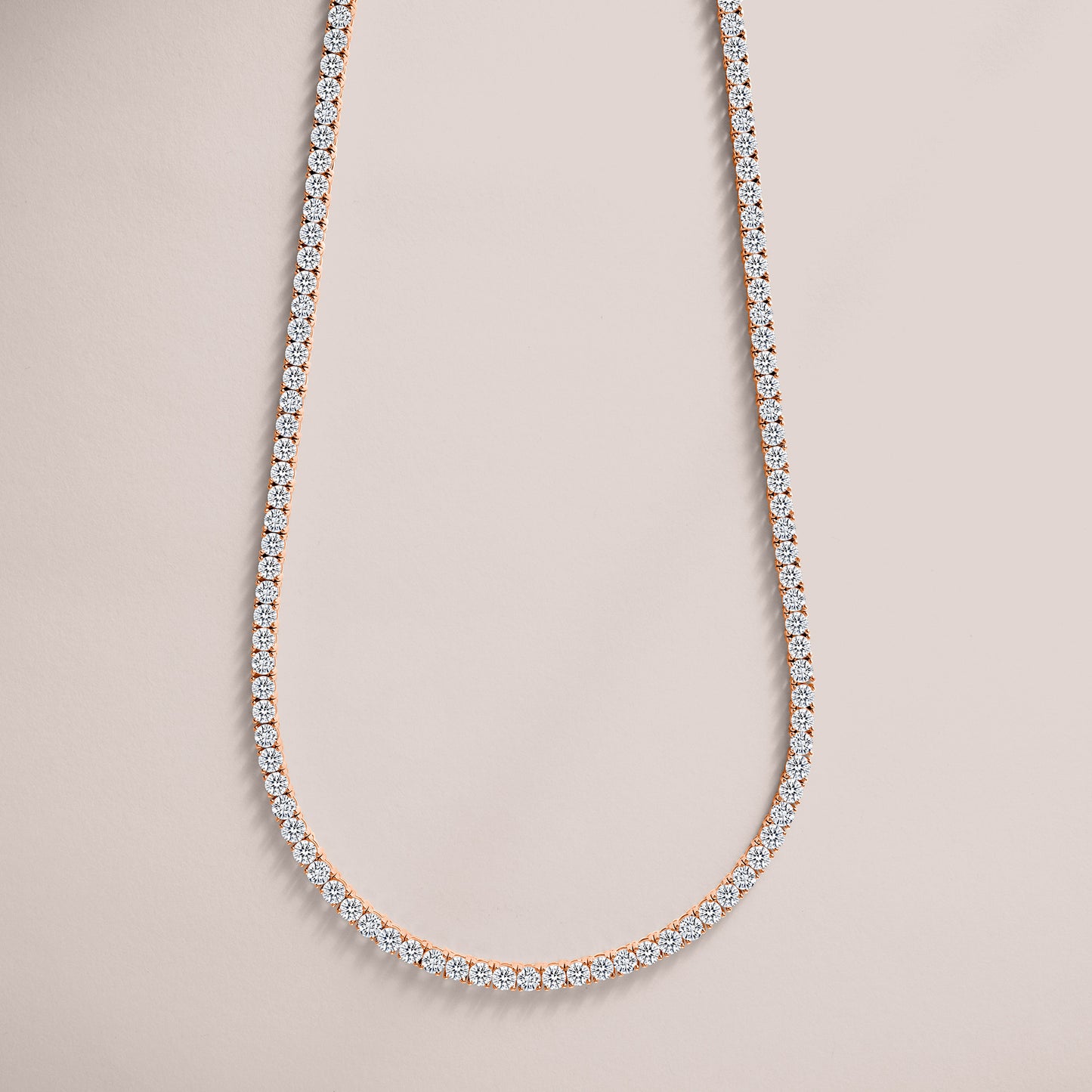 14K 4 Prong Tennis Necklace