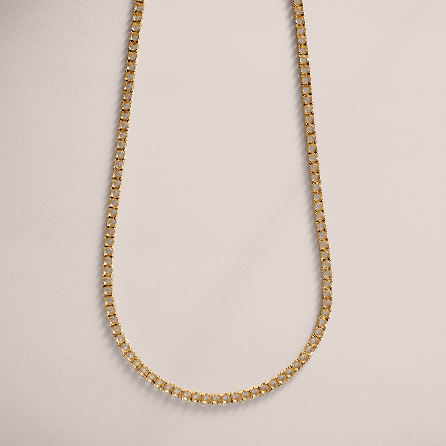 14K 4 Prong Tennis Necklace