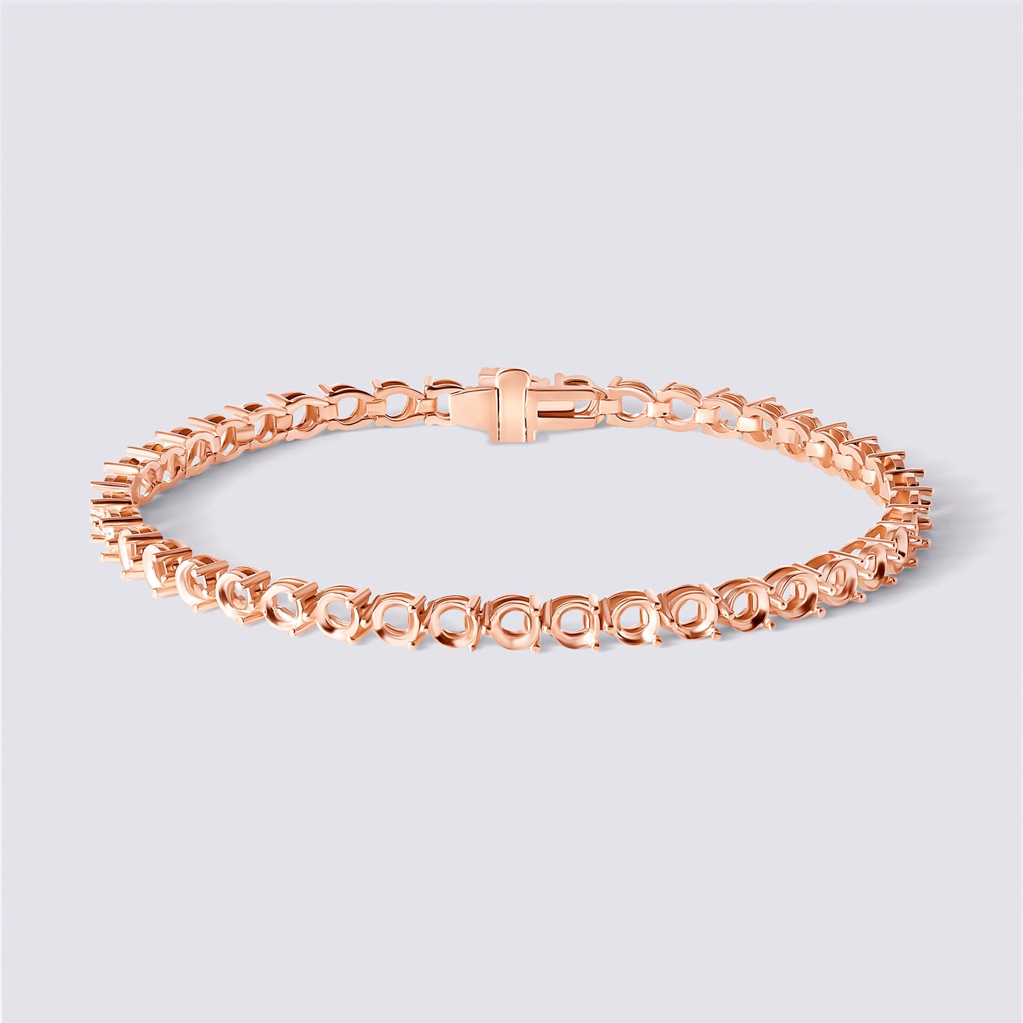 14K 3 Prong Tennis Bracelet