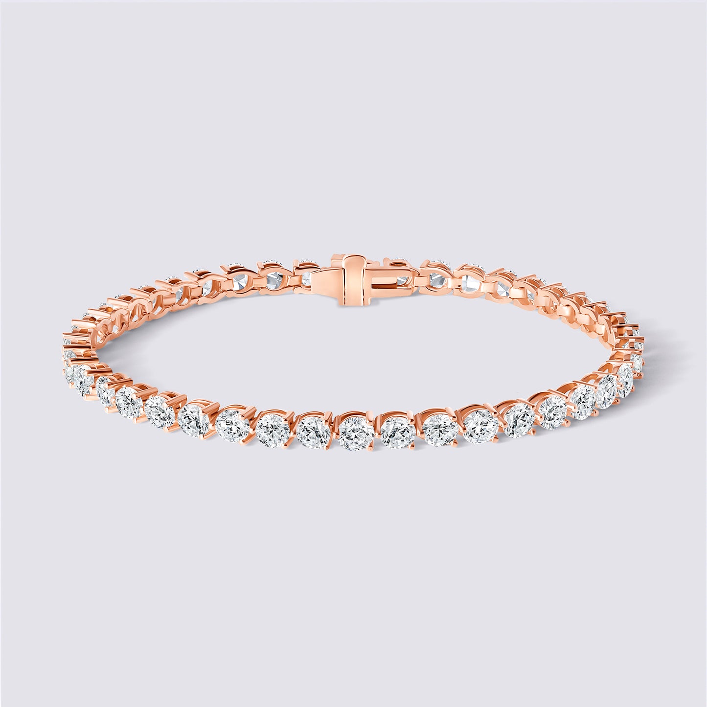 14K 3 Prong Tennis Bracelet