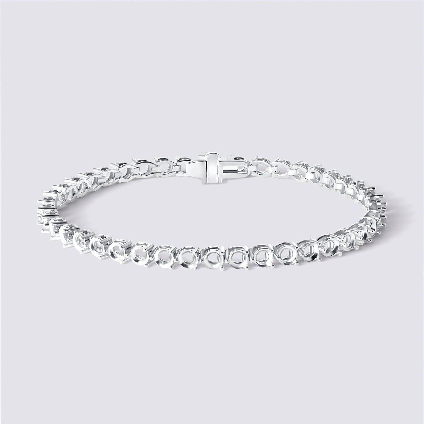 14K 3 Prong Tennis Bracelet