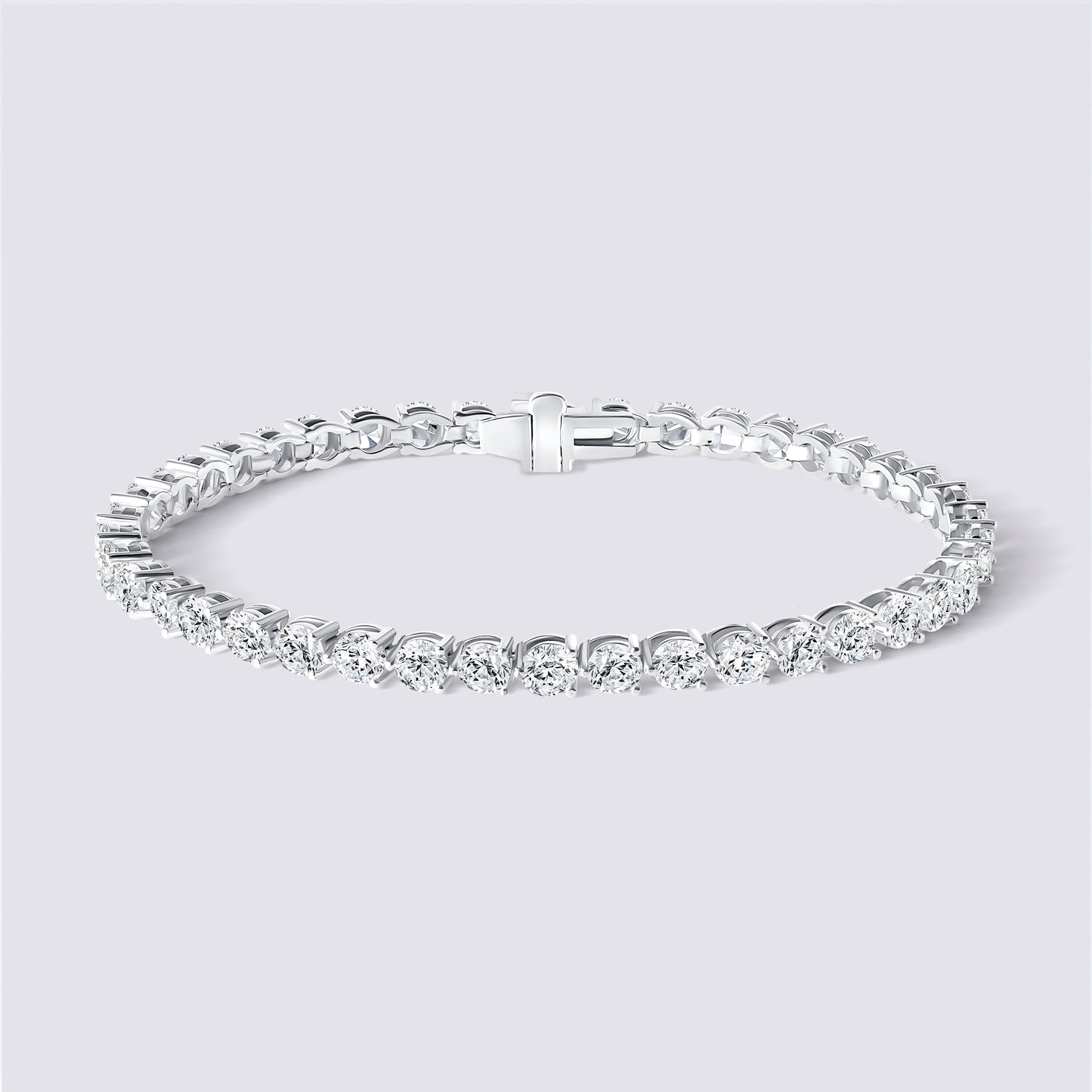 14K 3 Prong Tennis Bracelet