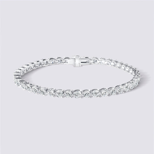 14K 3 Prong Tennis Bracelet