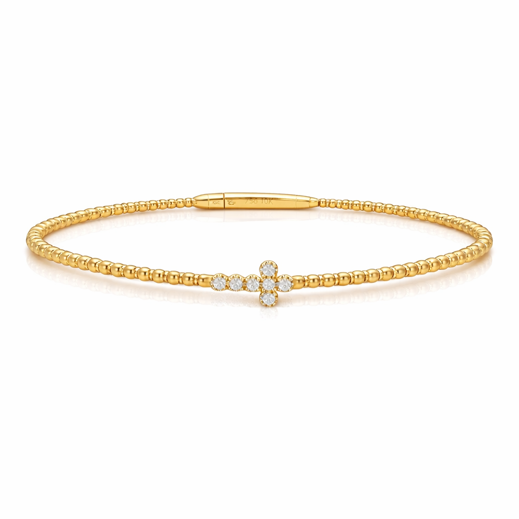 14K Cross Flex Bangle