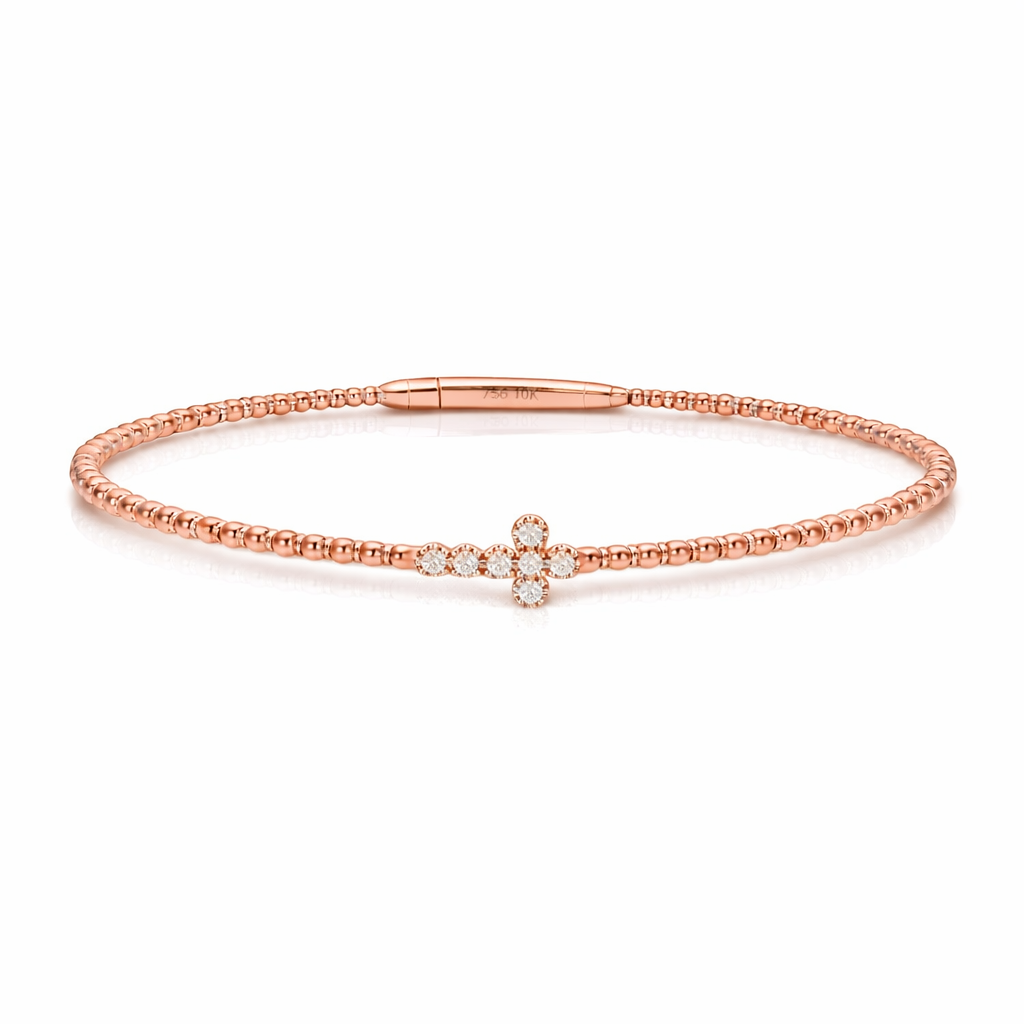 14K Cross Flex Bangle