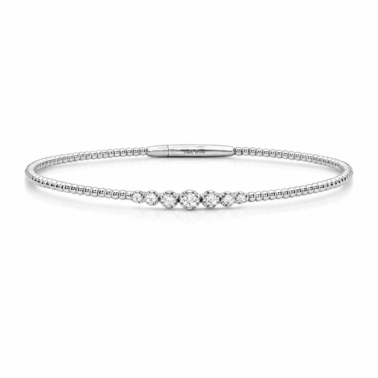 14K Graduated Illusion Flex Bangle