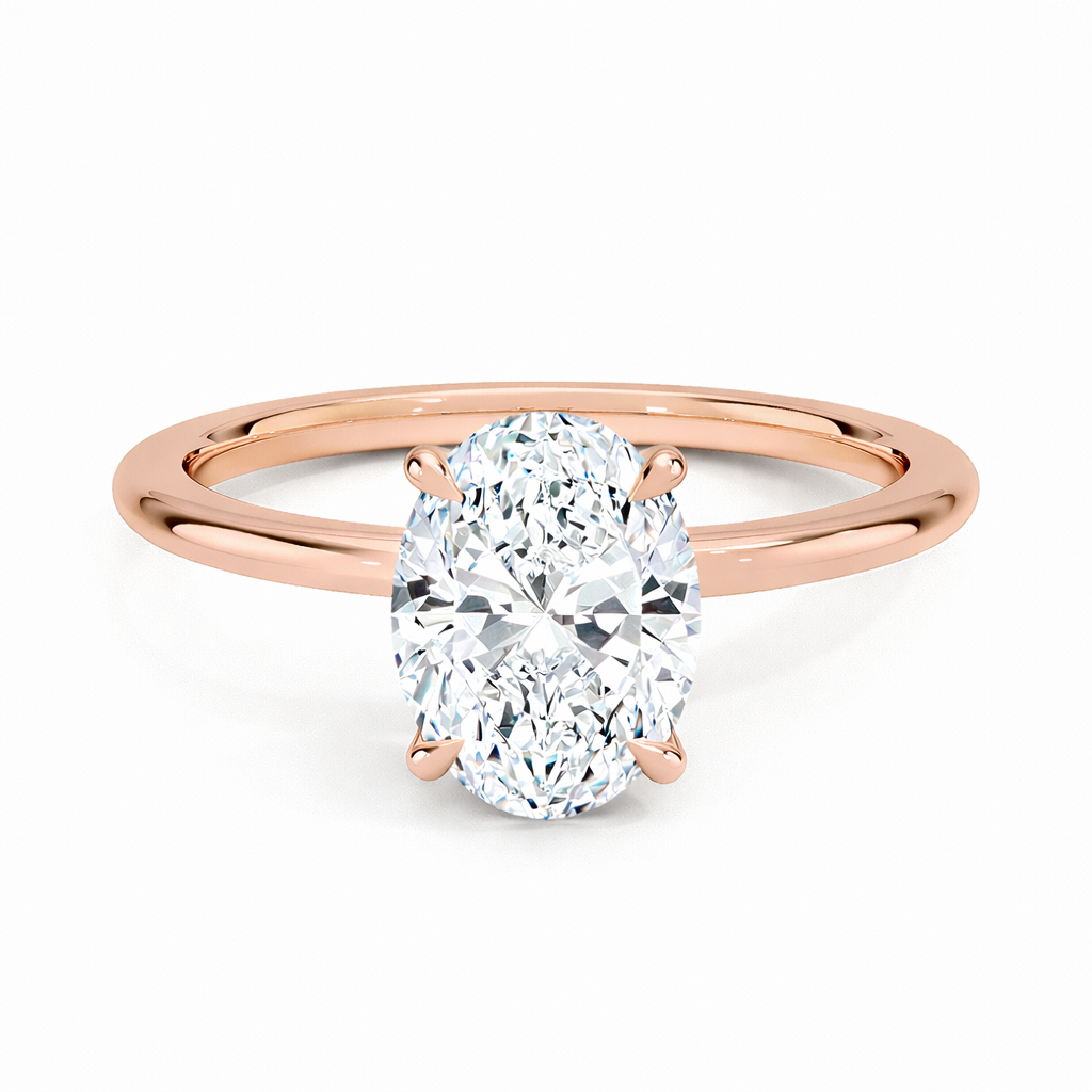 14K Oval Solitaire Size 6.5