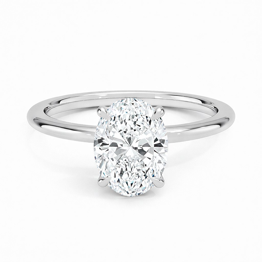 14K Oval Solitaire Size 6.5