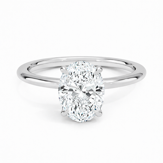 14K Oval Solitaire Size 6.5