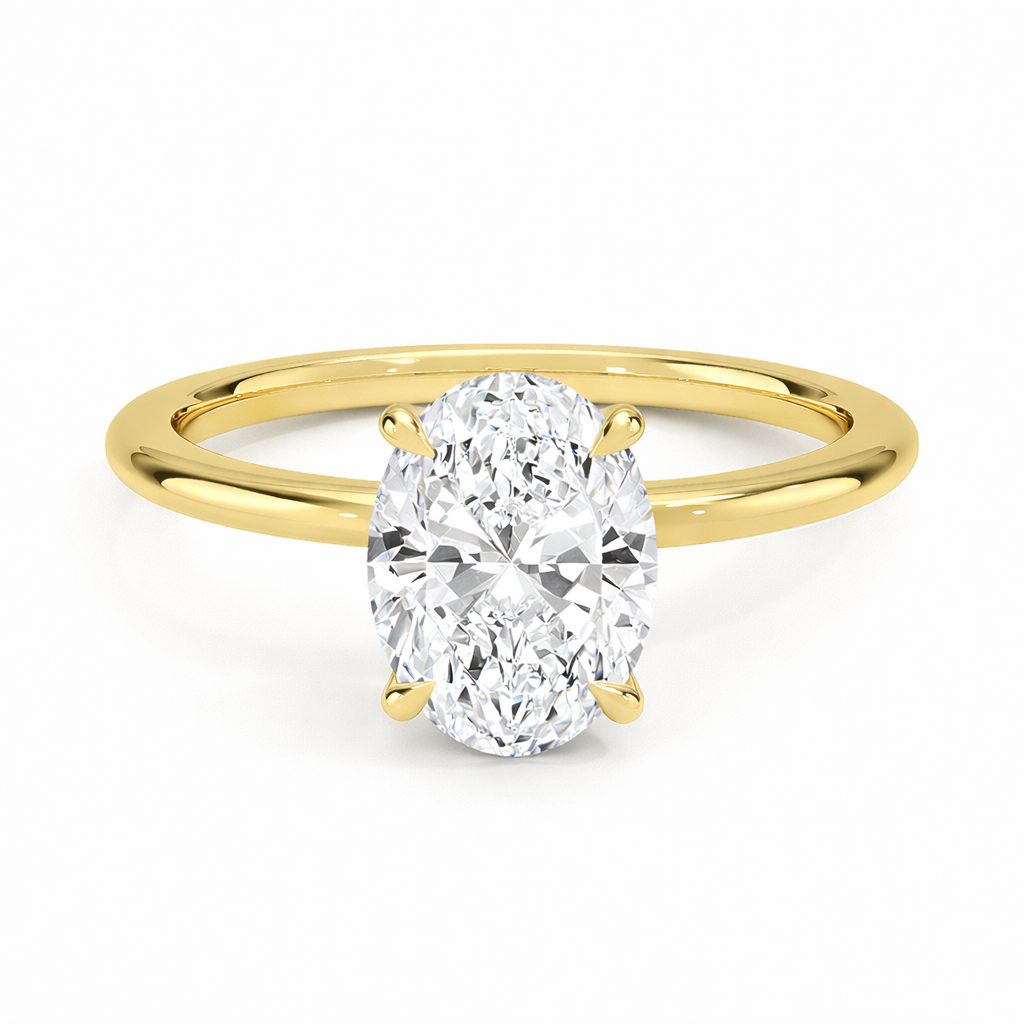 14K Oval Solitaire Size 6.5